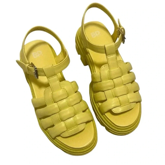 bp Shoes - BP. Yellow women’s sandal size 6, slight heel with buckle, never worn condition